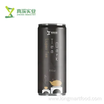 Low Fat 330ml Custom Aluminum Canned Jin Jun Mei Black Tea Drink